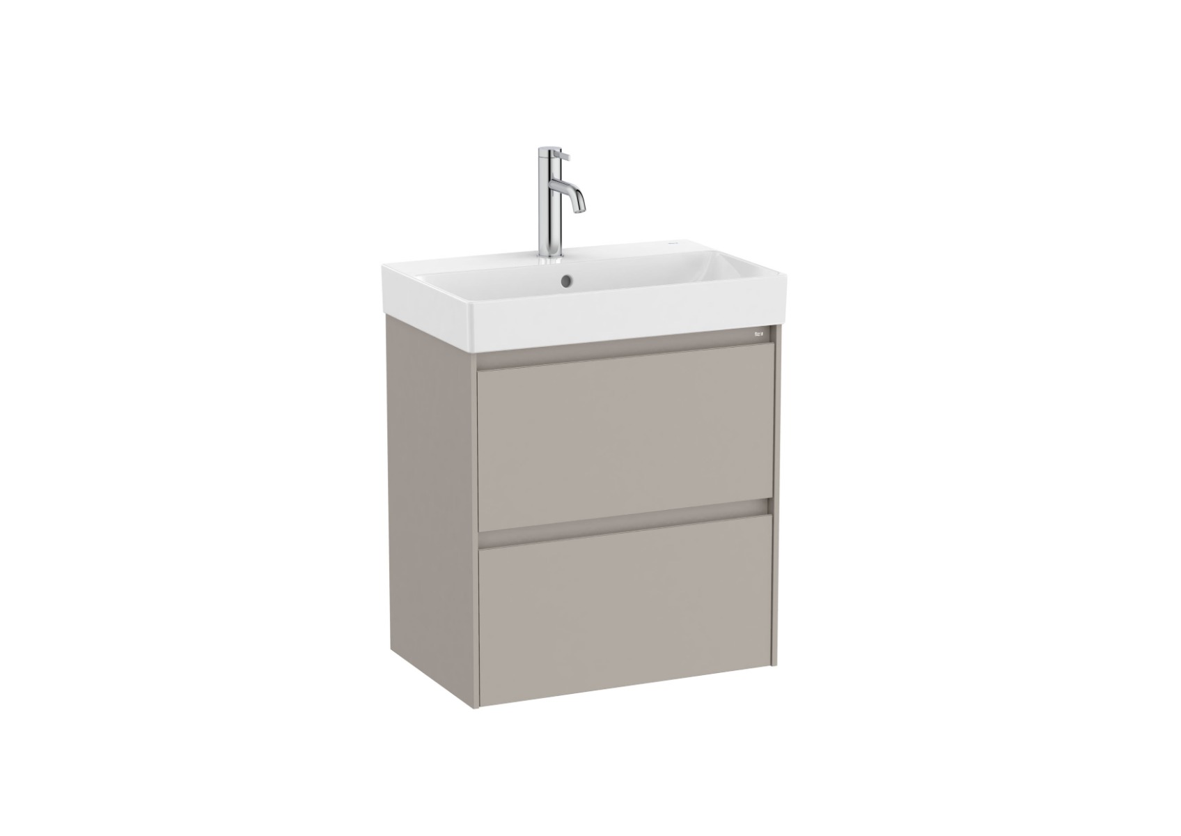 Ona Unik 550mm (compact base unit with two drawers and basin) - Sand Grey