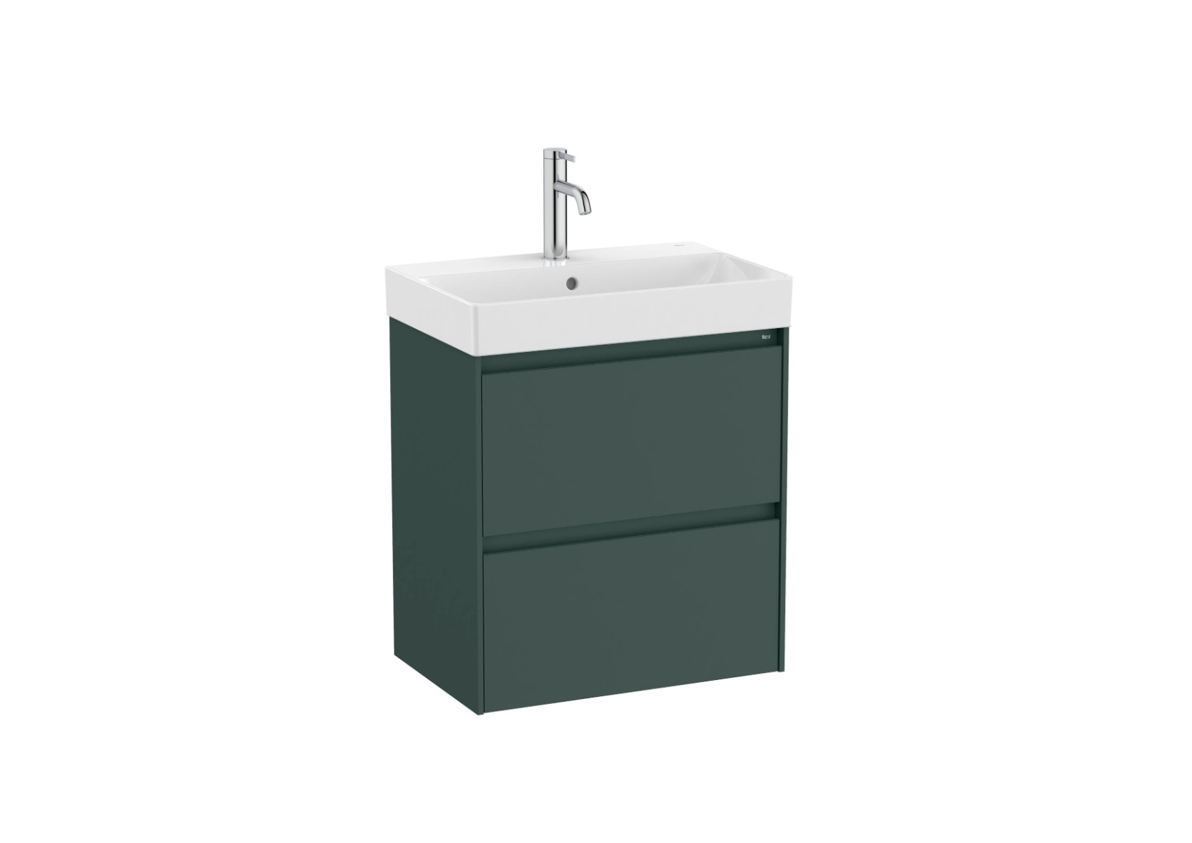 Ona Unik 550mm (compact base unit with two drawers and basin) - Matt Green