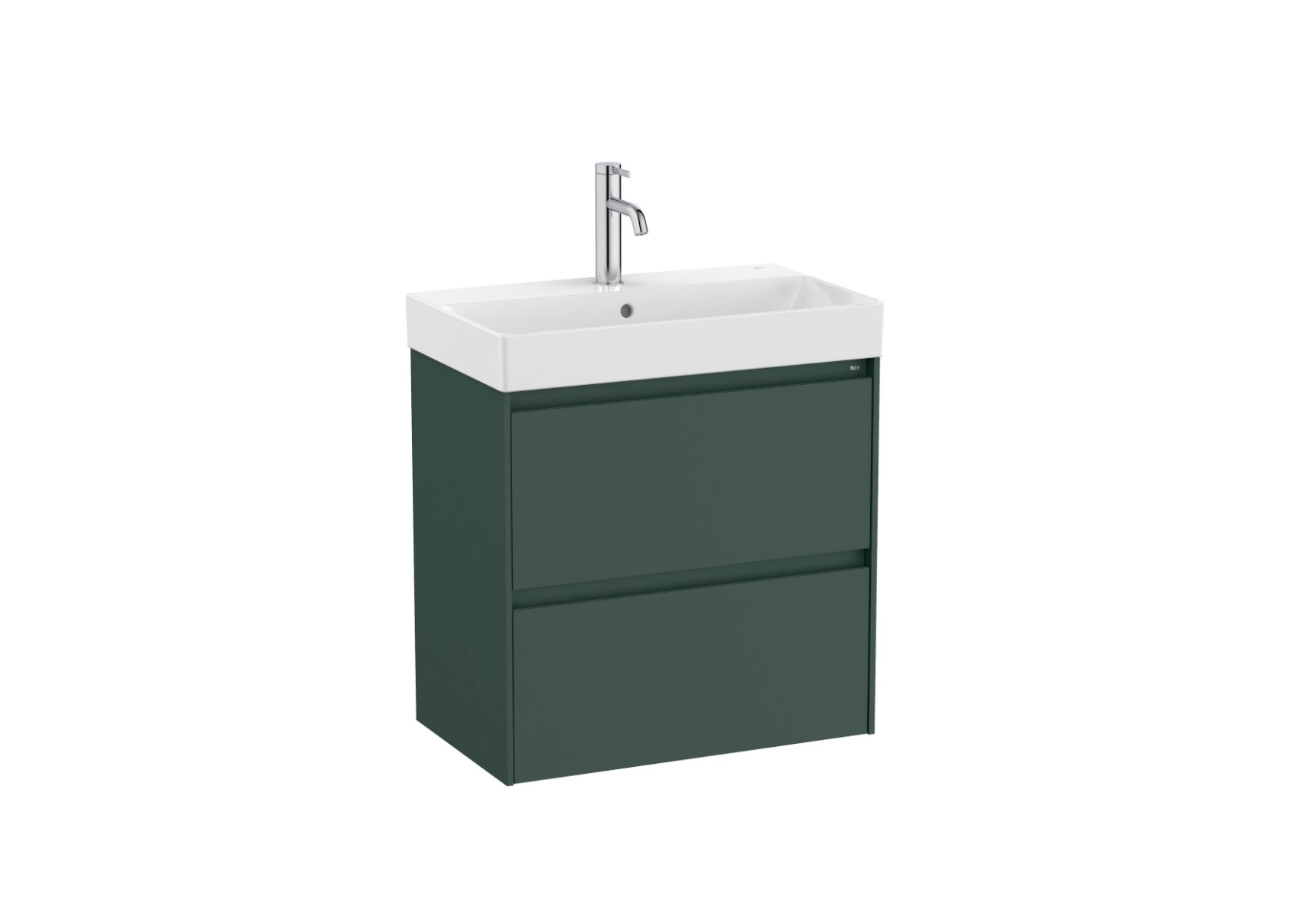ONA Unik 600mm (compact base unit with two drawers and basin) - Matt Green