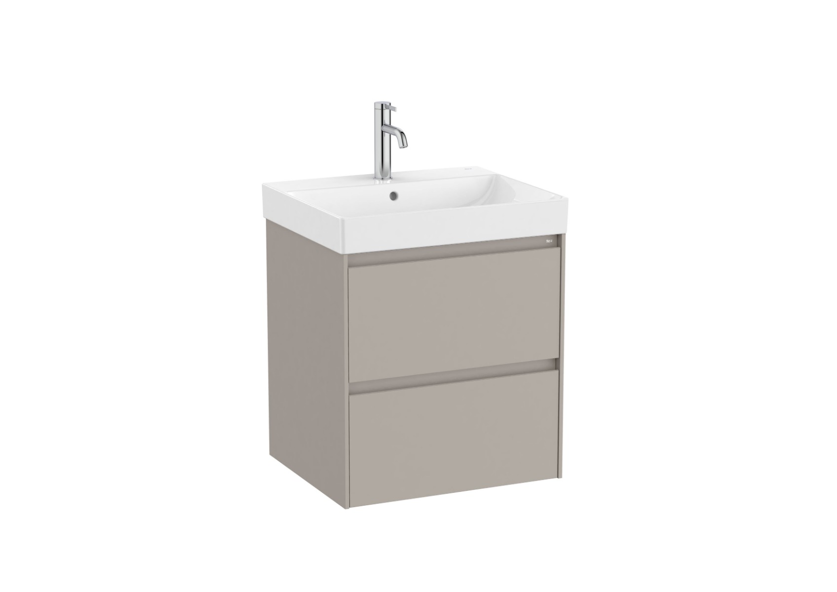 Ona Unik 550mm (base unit with two drawers and basin) - Sand Grey