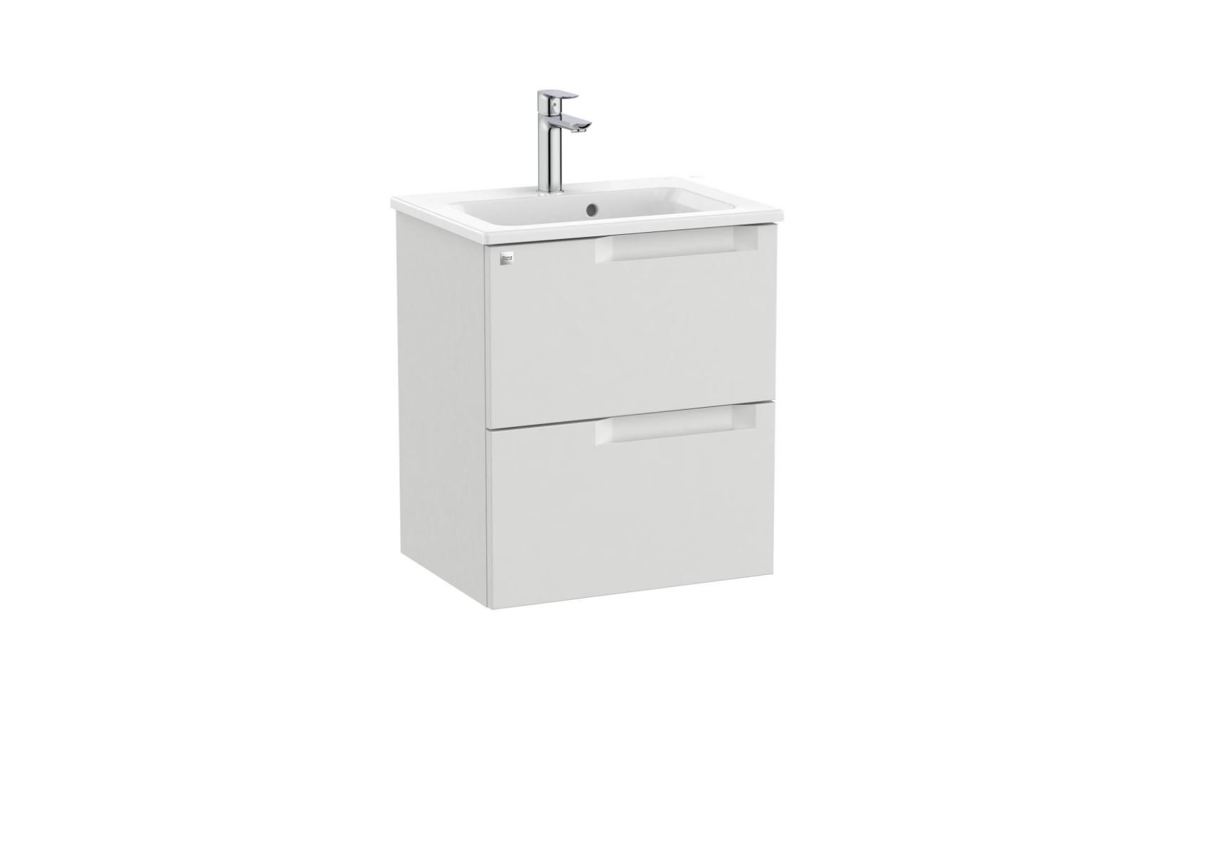 Aleyda Unik (compact vanity unit with 2 drawers and basin) 500mm - Pebble Grey