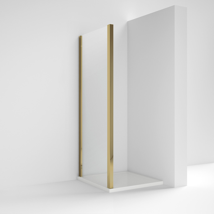 ShowerSculpt Side Panel 700mm Brushed Brass