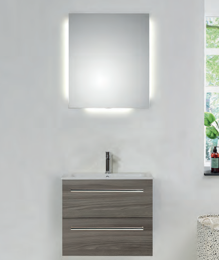 Series 7065 Vanity Unit 610mm & Mirror - Sangallo Grey
