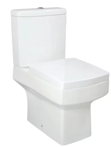 Folata Close Coupled Square Pan, Cistern & Seat