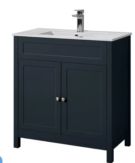 Capriccio Vanity Unit & Ceramic Basin 800mm Shadow Grey
