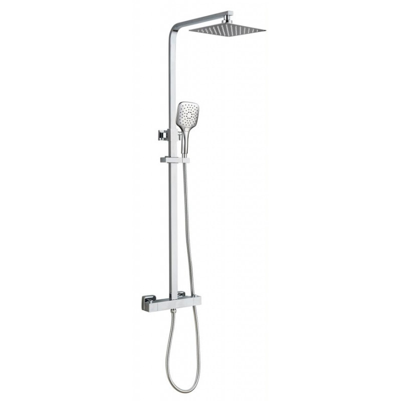 Bruma Exposed Round Showers Set Matte Black