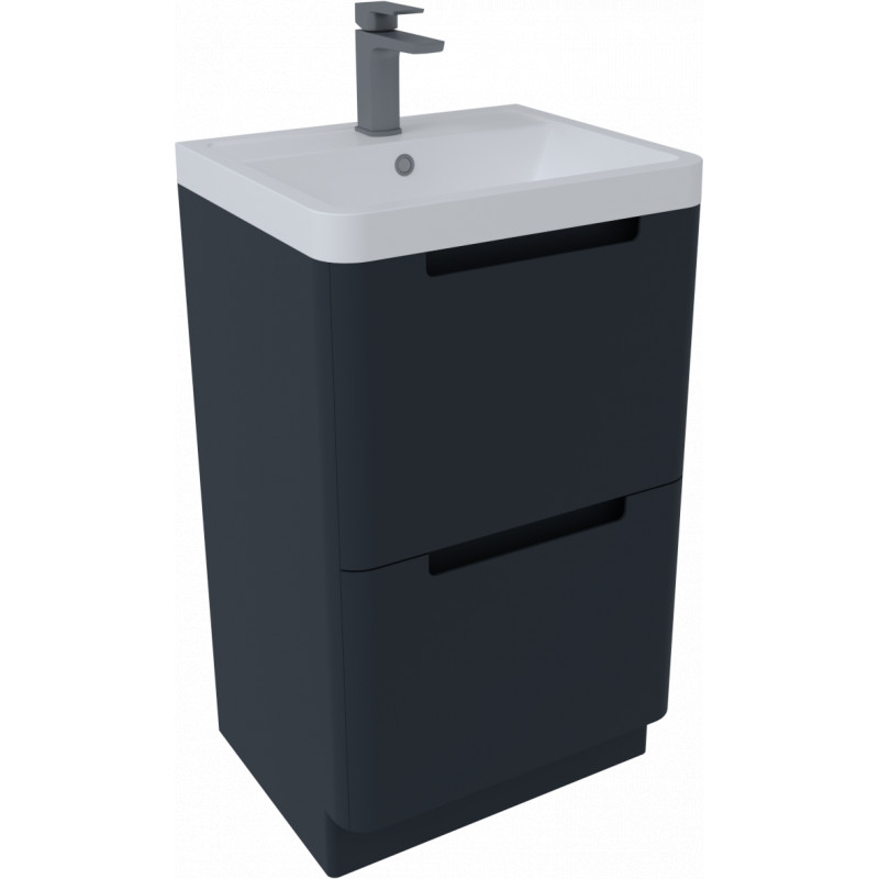 Bisbiglio Vanity & Basin Floor Standing Unit 500mm Dark Grey