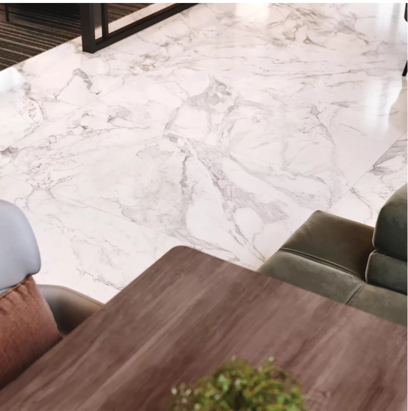 Arabescato Polished Porcelain 600x600mm- Price per m2