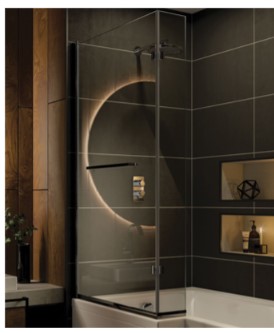 Artesan Cube Solarna L 6mm Shower Bath Screen Only - Chrome