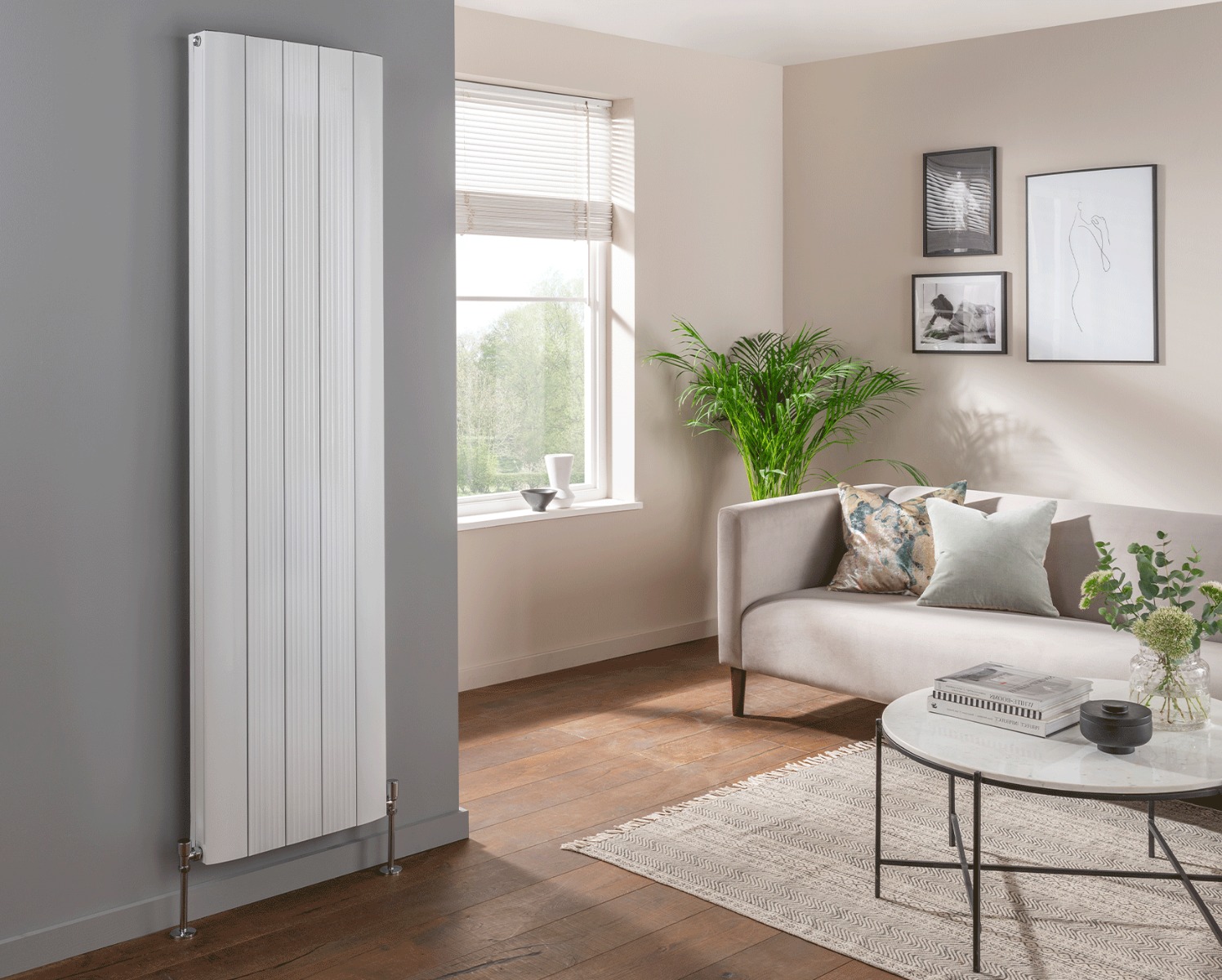 Designer Radiators Astute Vertical Double Heating Only - White 1800x278