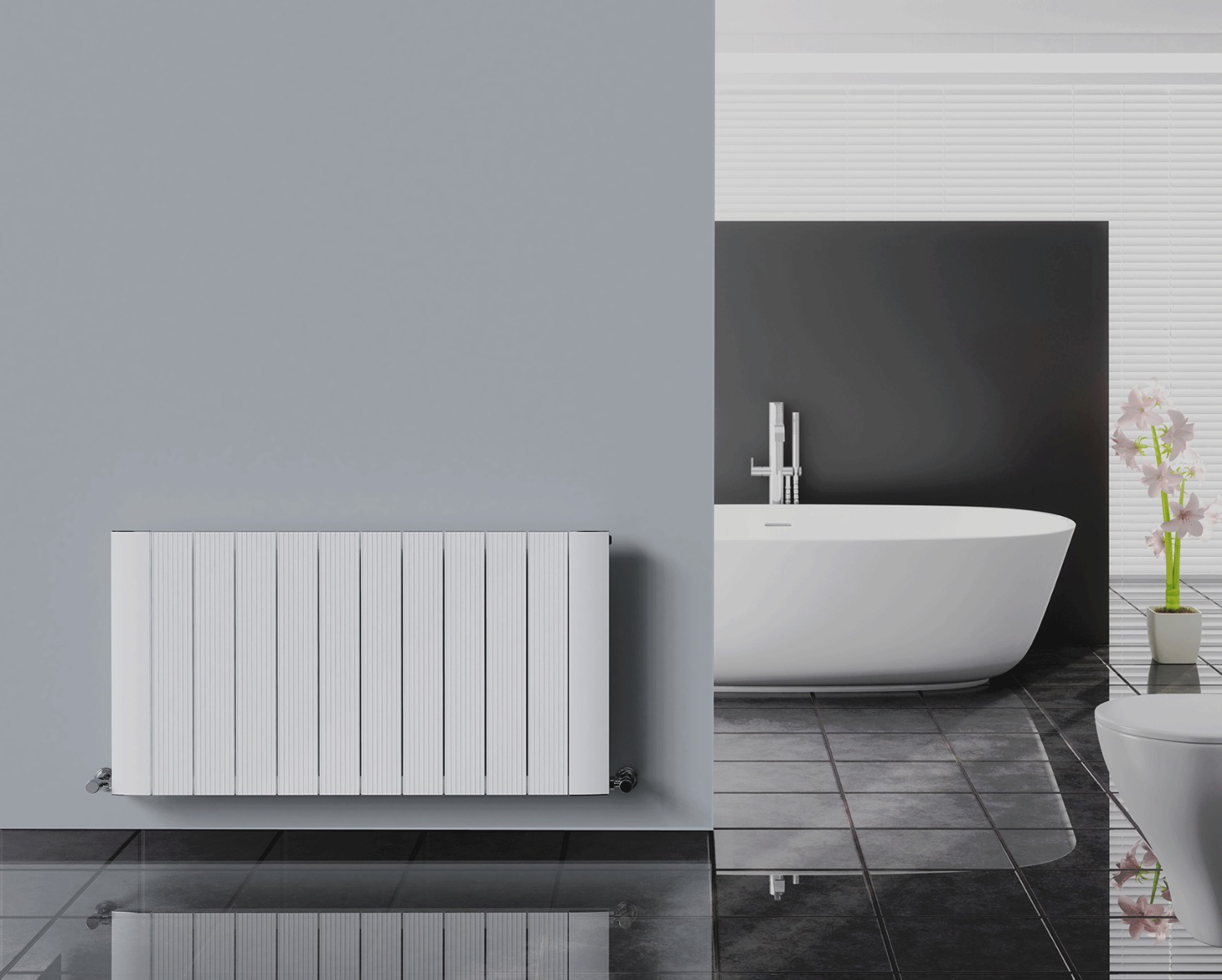 Designer Radiators Astute Horizontal Single Heating Only - White 600x1515