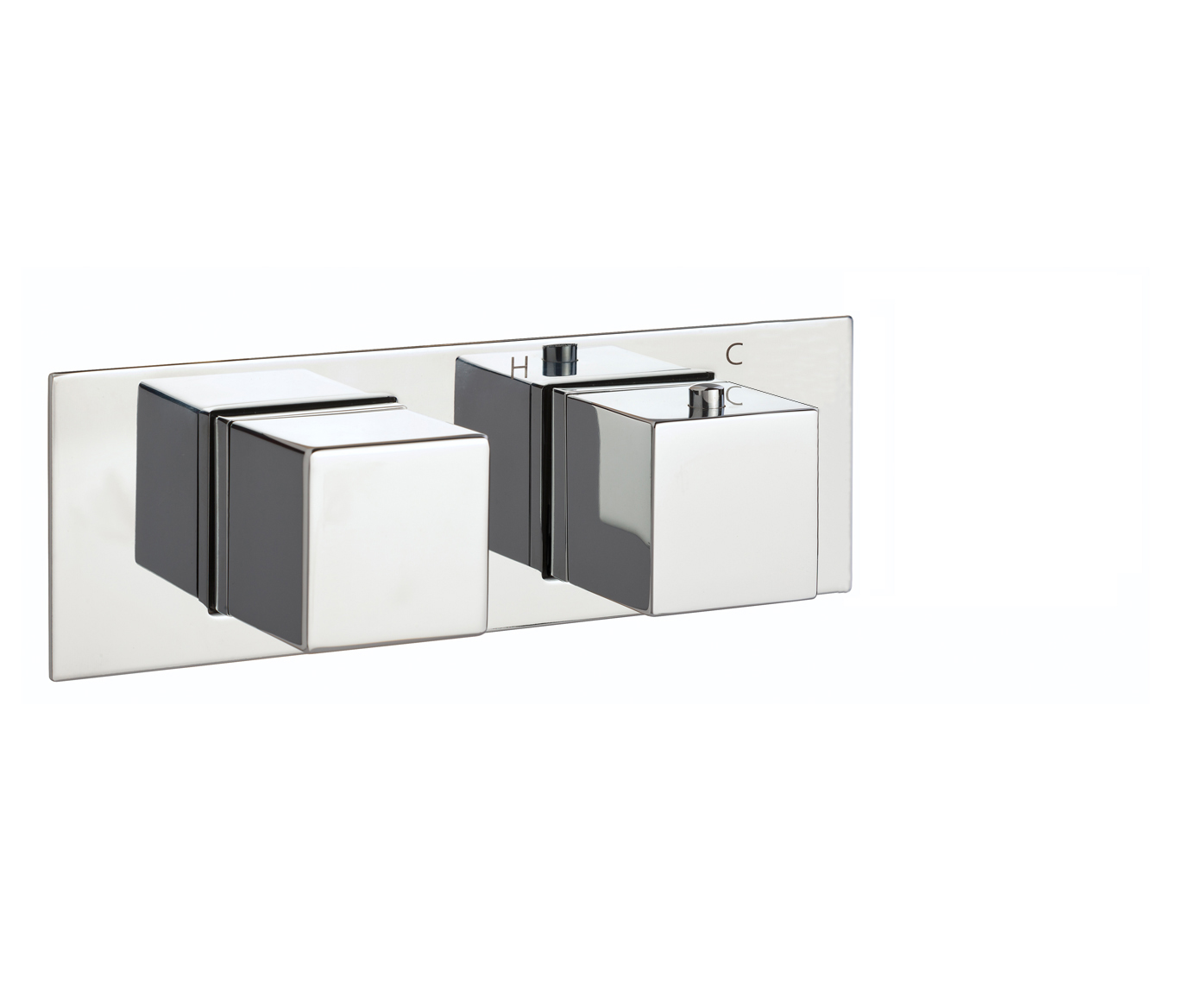 Athena slimline thermostatic concealed 2 outlet shower valve