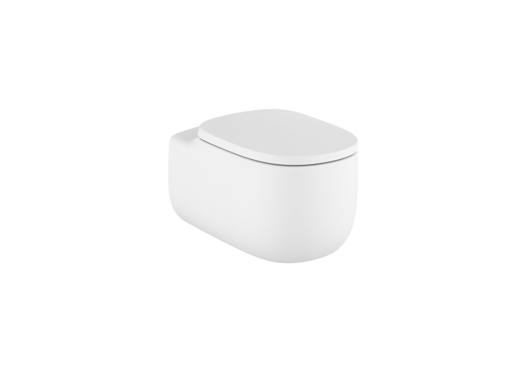 Vitreous china wall-hung Rimless WC MATT WHITE
