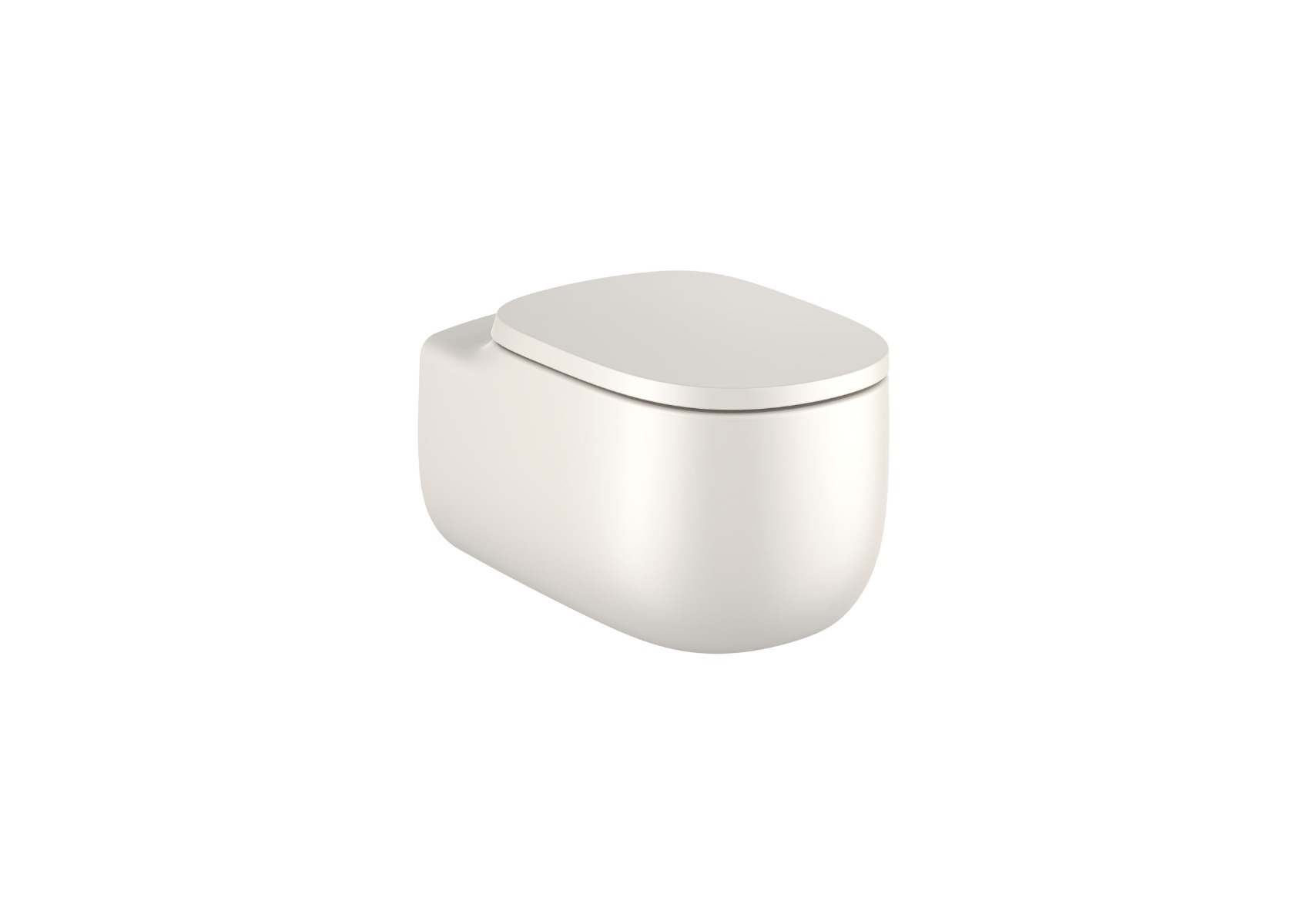 Vitreous china wall-hung Rimless WC BEIGE