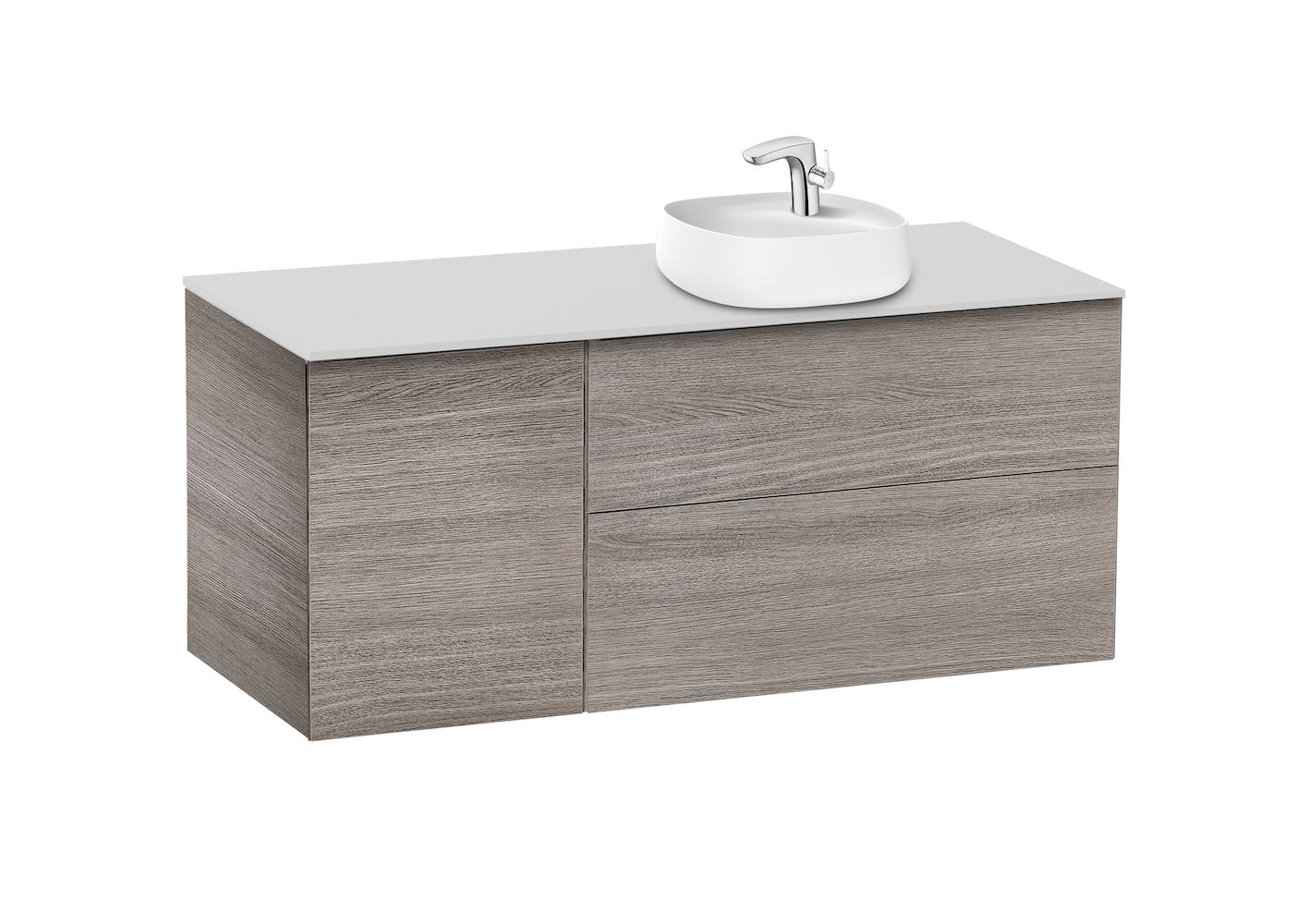 Base unit for over countertop basin on the right CITY OAK 1200 x 505 x 525 mm