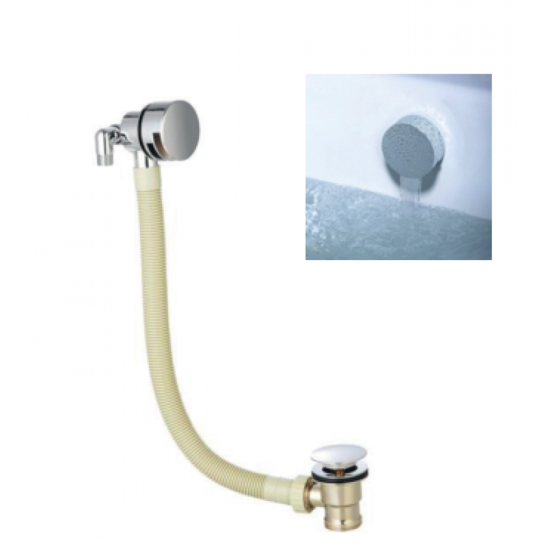 Bath filler with click clack waste, brass (chrome) (BF60)