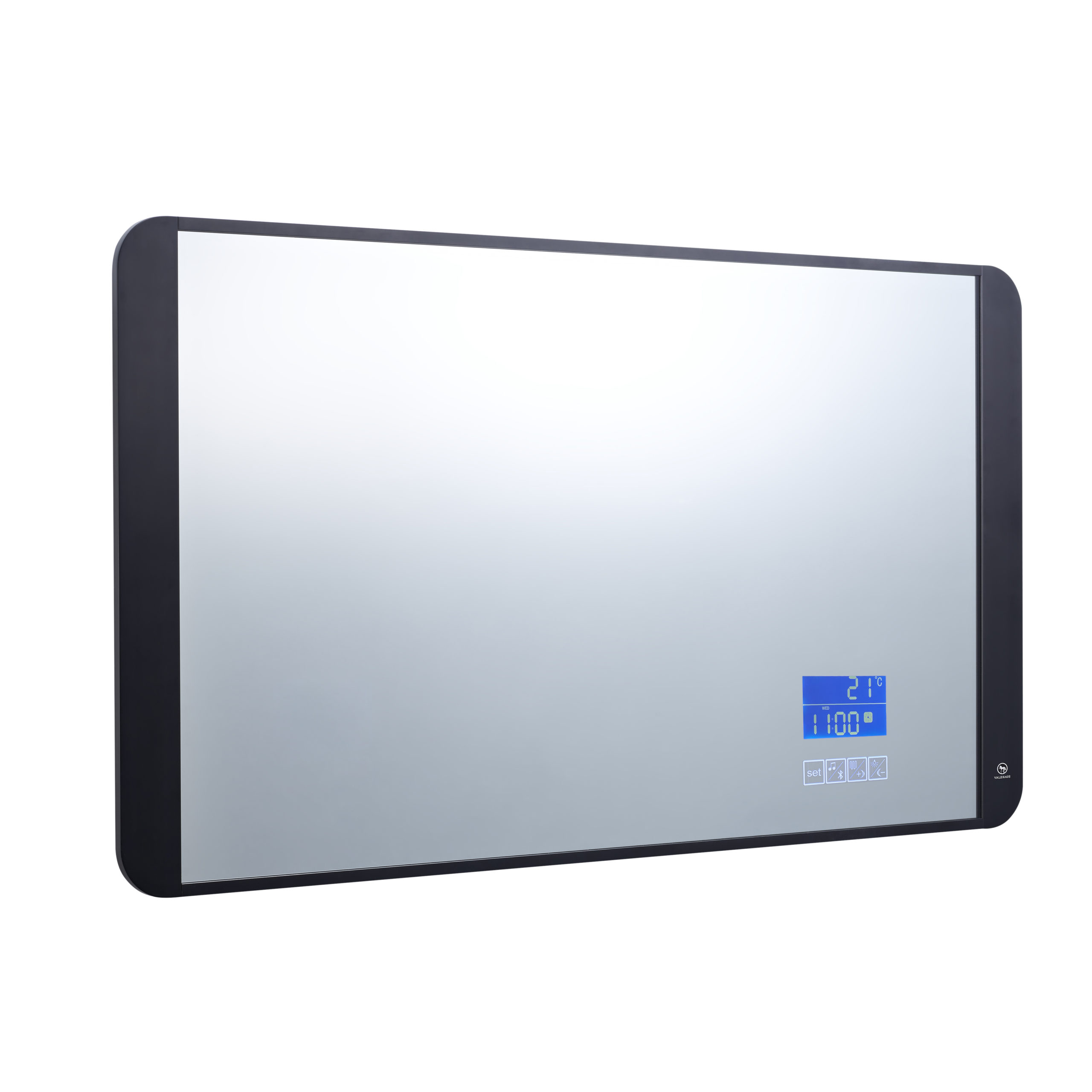 JTP - Digital Matt Black Mirror LED and Bluetooth