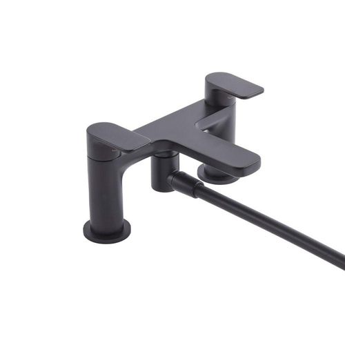 Savour Deck Mounted Bath Shower Mixer - Black
