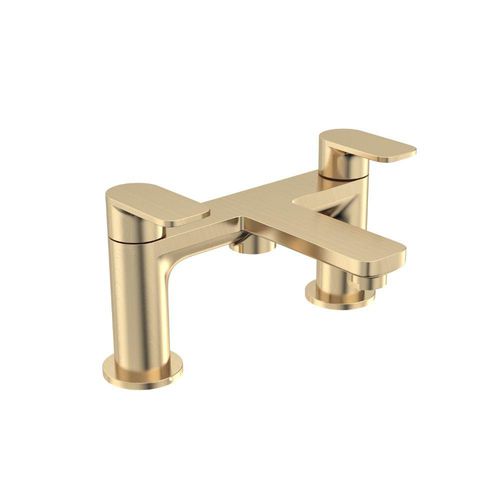 Savour Deck Mounted Bath Shower Mixer - Brushed Brass