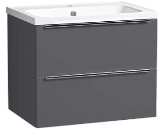 CADENCE 600 WALL MOUNTED UNIT & BASIN STORM GREY