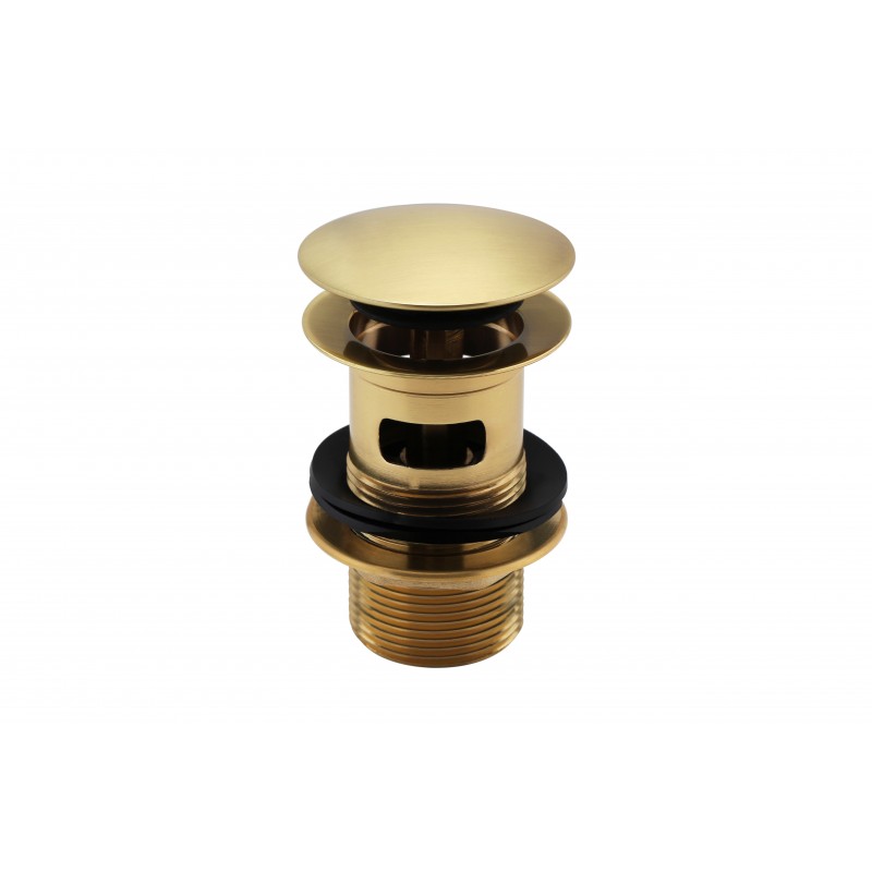 Mushroom basin clicker waste, slotted - Brush Gold (CC30SL-BG)