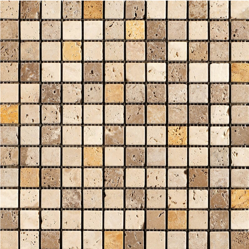 Siva Noce Tumbled (Travertine) 48x48mm- Price per m2