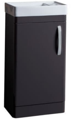  COMPASS 450 CLOAKROOM UNIT & BASIN - GLOSS CLAY