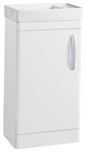 COMPASS 450 CLOAKROOM UNIT & BASIN - GLOSS WHITE