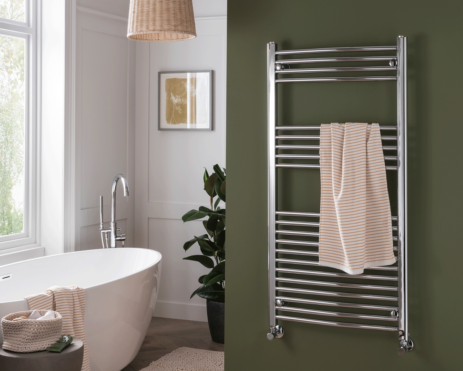 Ladder Rails Combes Towel Rails Dual Energy Only - Chrome 1200x600