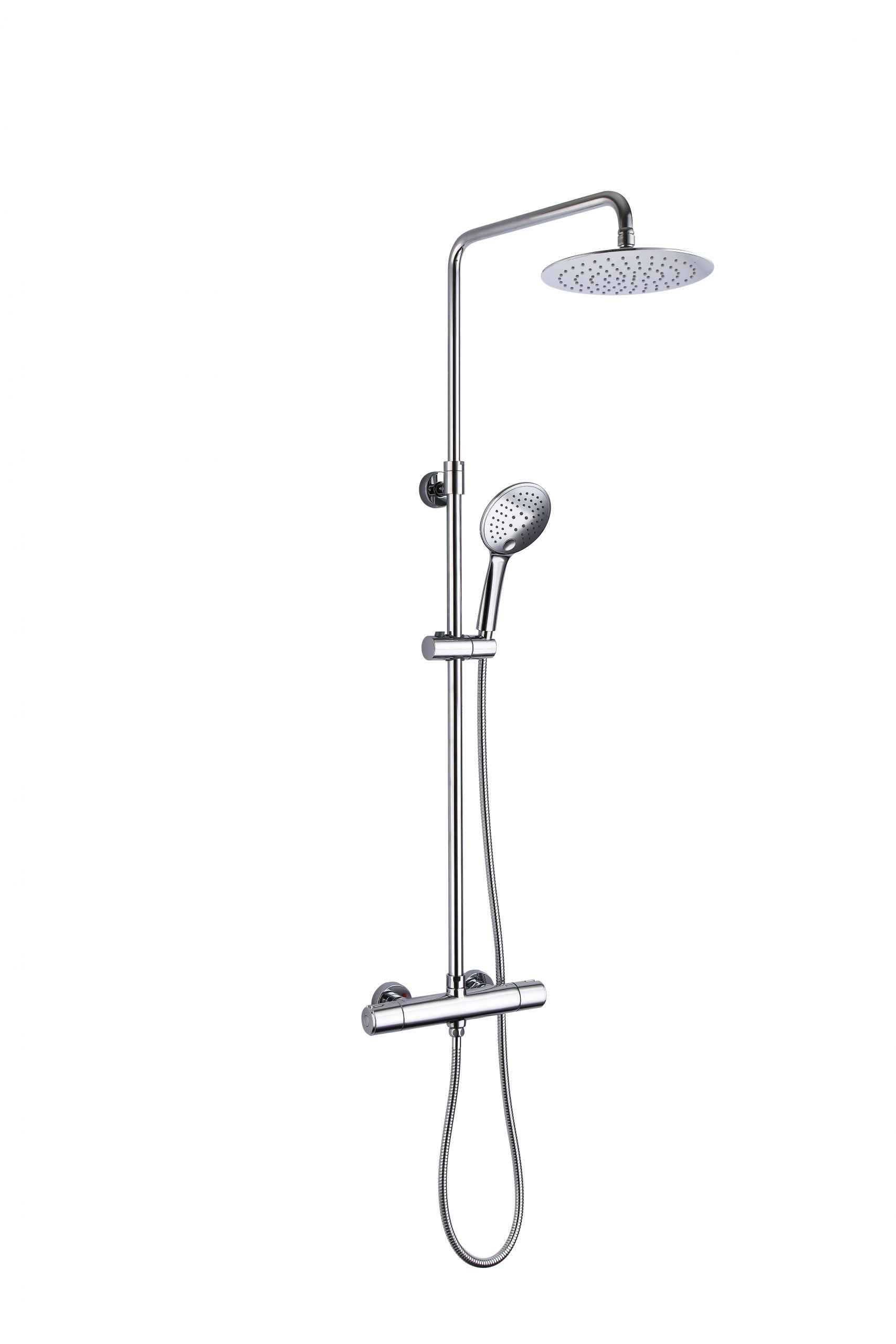 JTP - Cool touch thermostatic bar valve w 2 outlets, adjustable riser