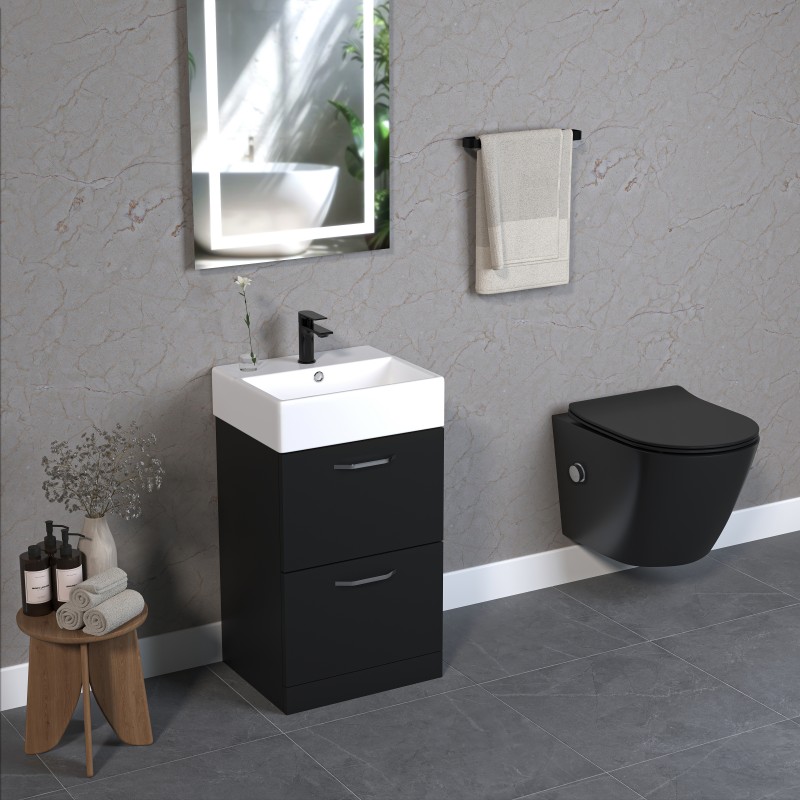 CORE 2 drawer floor standing vanity unit (COR50F-MB)