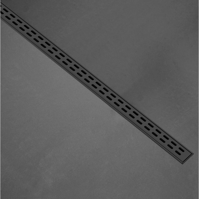 Cube Slim Shower Drain & Grate - 600mm - Matt Black (CUBE60-B)