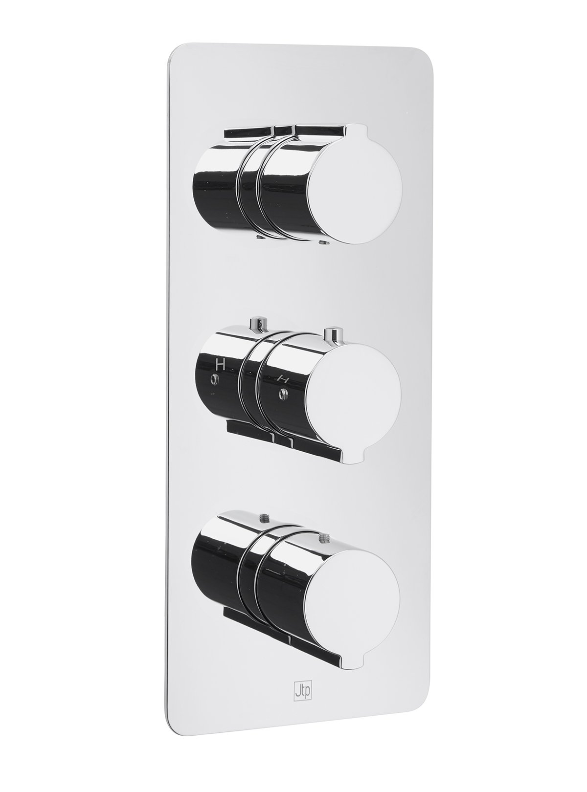 JTP - Curve Thermostatic Concealed 2 Outlet Shower Valve, Vertical