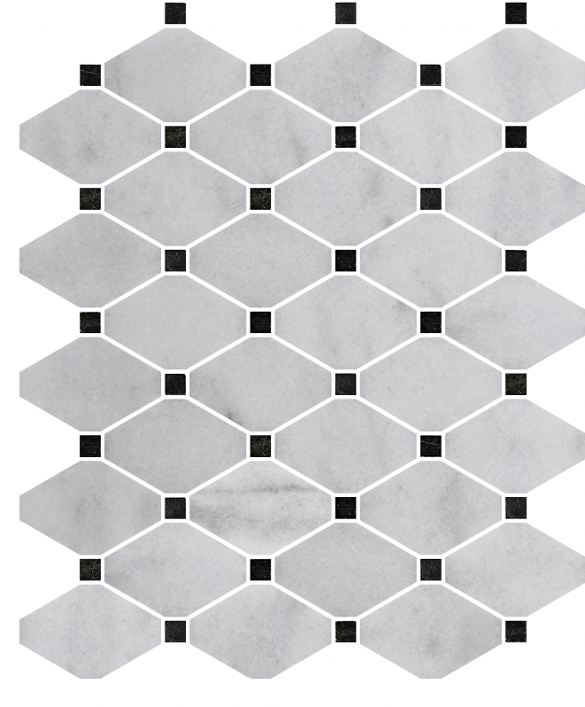 Carrara White Diamond Honed (Marble) 267x260mm- Price per m2