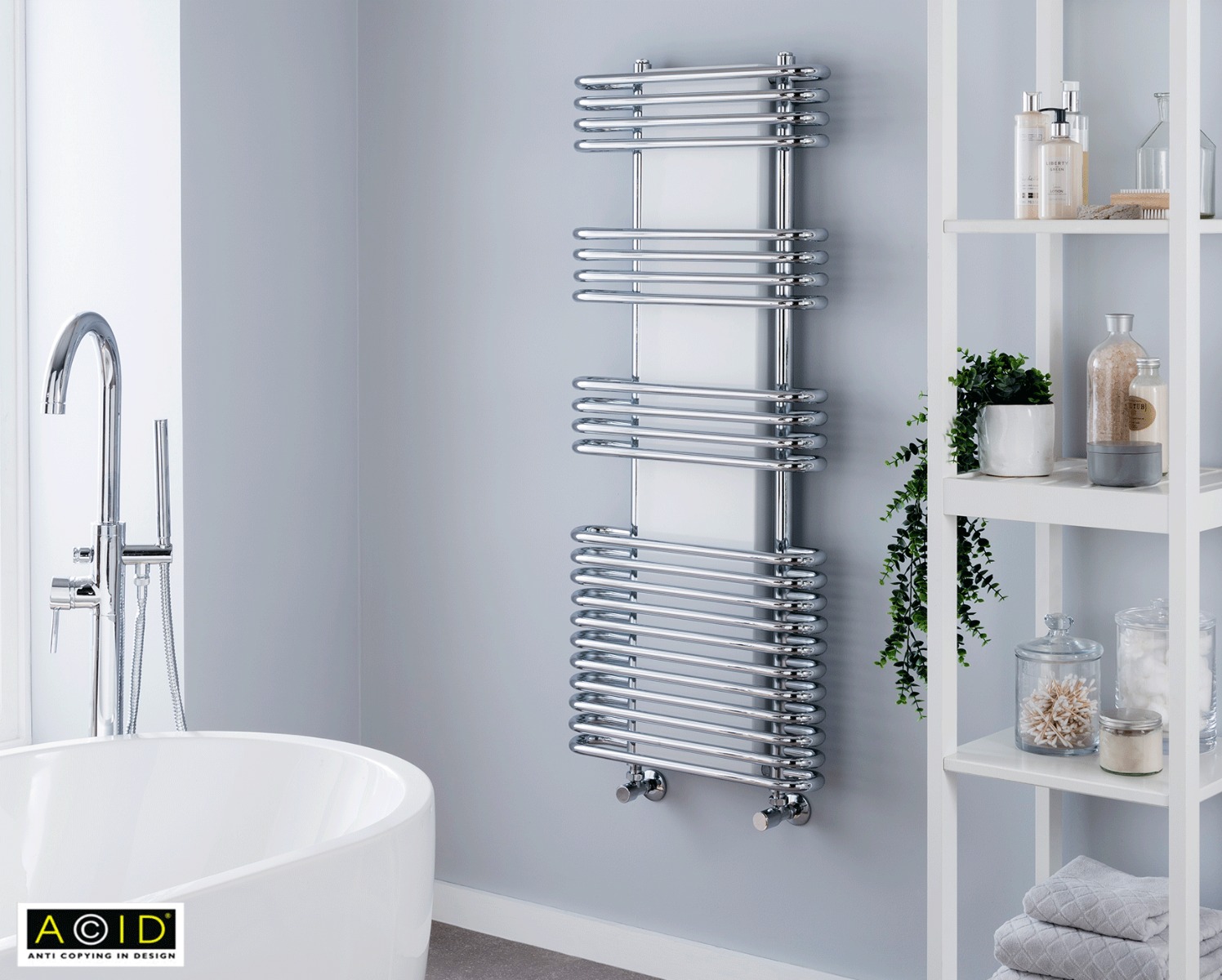 Contemporary Cygnus Harmonique Rails Heating Only - Chrome 1200x500