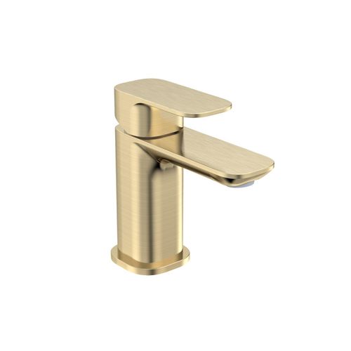 Haze Basin Mixer With Click Waste - Brushed Brass