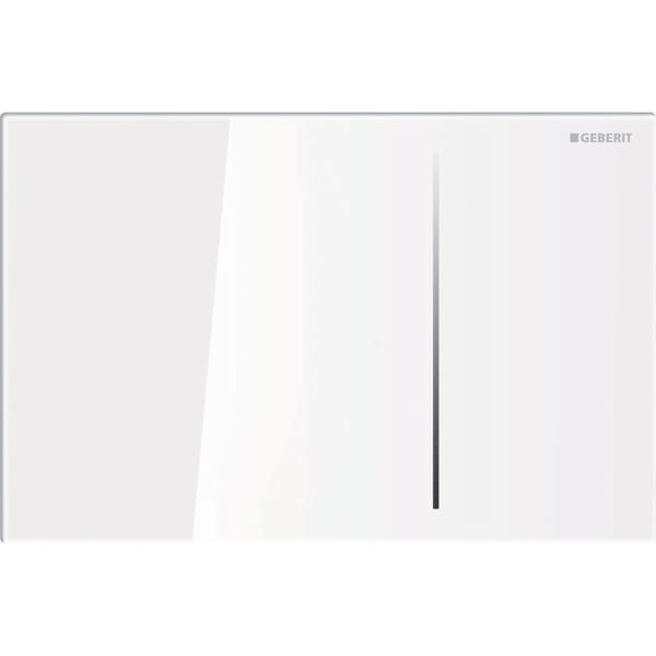 Geberit flush plate Sigma70, for dual flush, for Sigma concealed cistern 8 cm: white / glass 