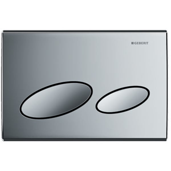 Geberit flush plate Kappa20 for dual flush: gloss chrome-plated