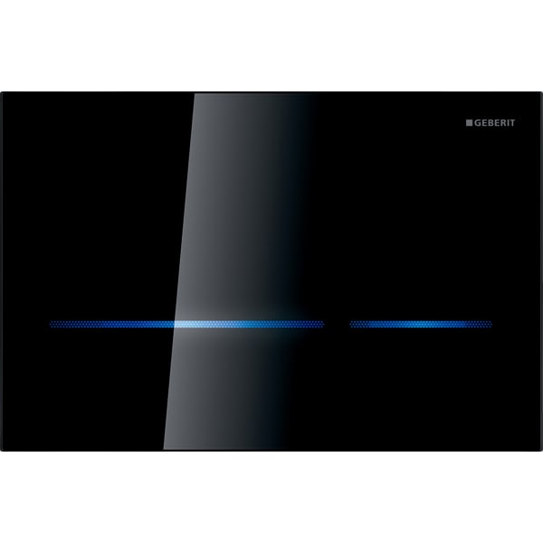 Geberit WC flush control with electronic flush actuation, mains operation, dual flush, flush plate Sigma80, touchless
