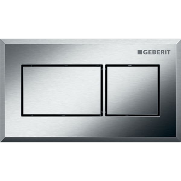 Geberit remote flush actuation, square design, pneumatic, for dual flush, concealed actuator