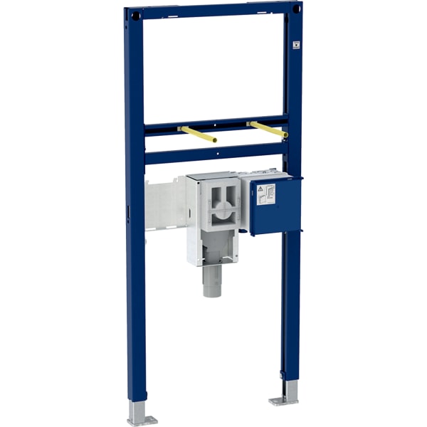 Geberit Duofix element for washbasin, 112 cm, electronic deck-mounted tap with concealed function box, with concealed trap