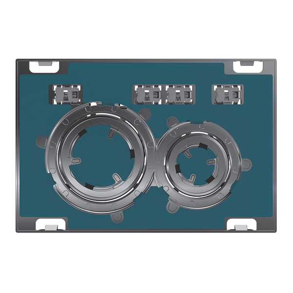 Geberit flush plate Sigma21 for dual flush, metal colour chrome-plated-chrome-plated 