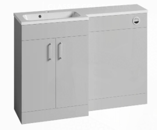 NEXUS 1200 BASIN UNIT & BACK TO WALL UNIT LIGHT GREY