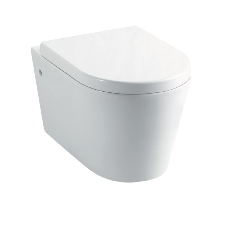 Decor wall hung wc pan with soft close seat and fixing kit (DEC001)