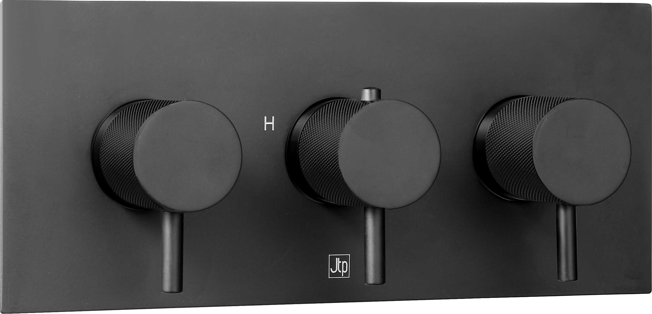 JTP - VOS Thermostatic Concealed 2 Outlet Shower Valve, Horizontal