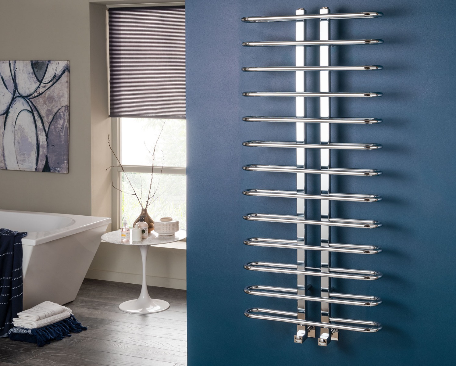 Contemporary Draco Towel Rail Dual Energy Only - Chrome 1000x500