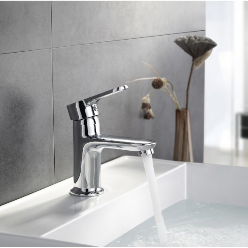 Eco basin mixer with click clack waste (ECO003)