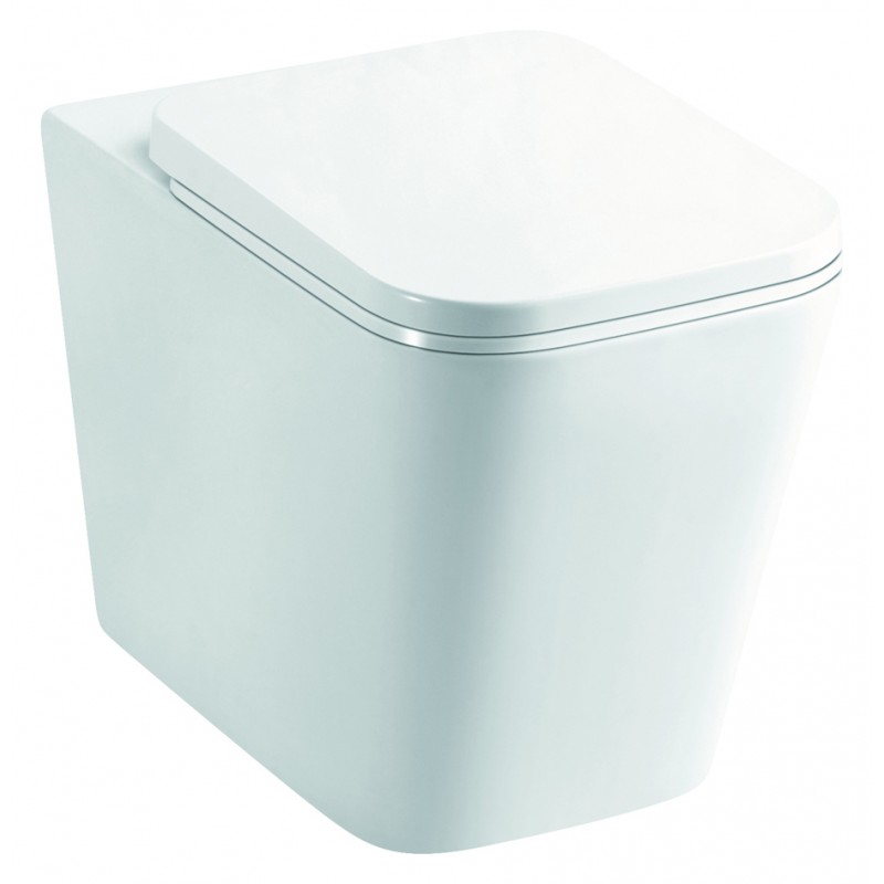 Edge back to wall wc pan with soft close seat (EDG002)