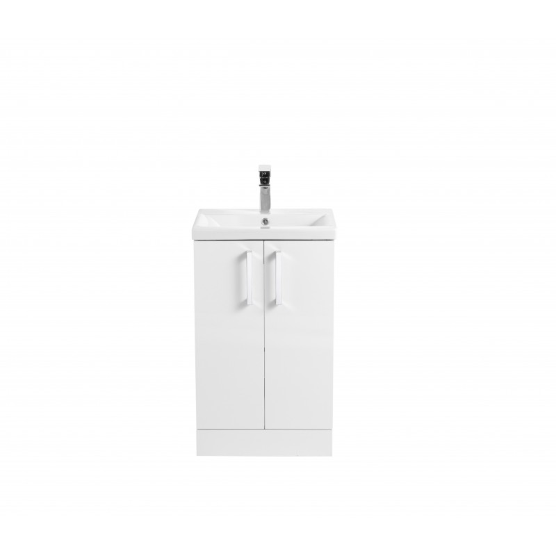 Elite square floor standing (2 Door) vanity & ceramic basin (ELE500)