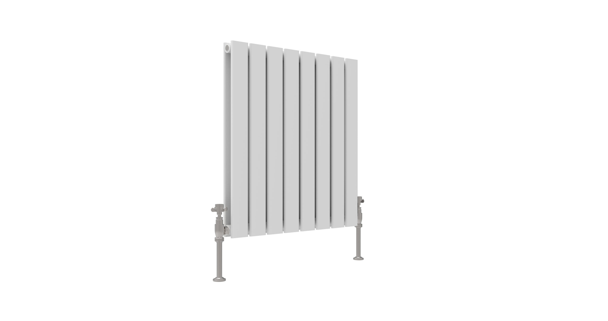 JTP - ENZO WHITE FLAT DOUBLE ROOM RADIATOR HORIZONTAL 600X604